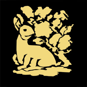 花兎の着物の柄の画像