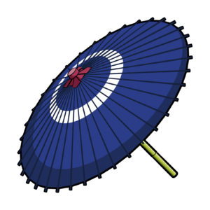 傘の着物の柄の画像