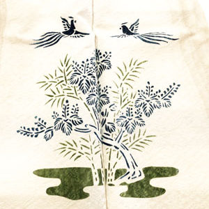 桐竹鳳凰の着物の柄の画像