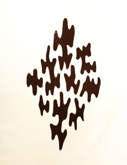 朽木形の着物の柄の画像